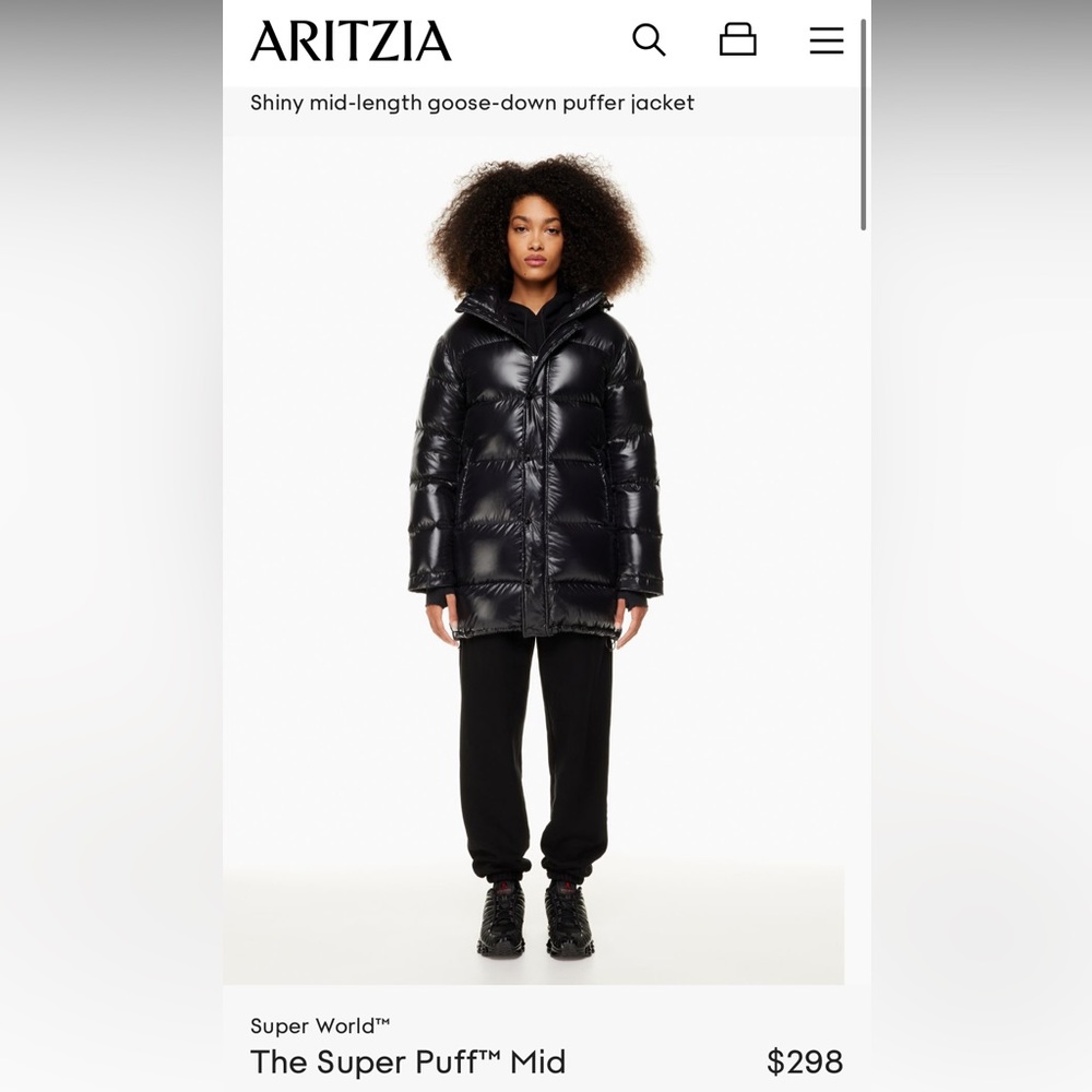 ARITIZA SUPER PUFF SIZE SMALL HI GLOSS BLACK